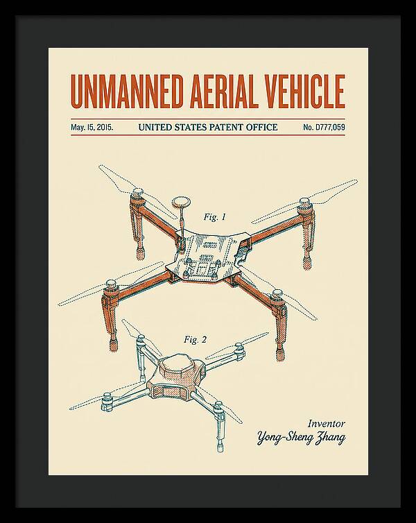 Unmanned Aerial Vehicle Dji Inspire Retro Patent Usd777059s1
