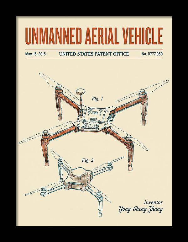 Unmanned Aerial Vehicle Dji Inspire Retro Patent Usd777059s1