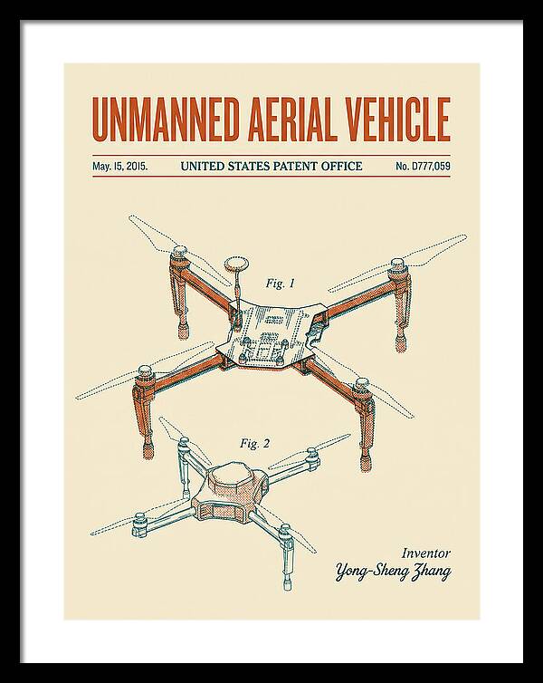 Unmanned Aerial Vehicle Dji Inspire Retro Patent Usd777059s1