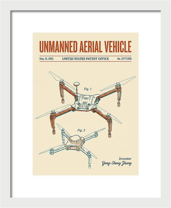 Unmanned Aerial Vehicle Dji Inspire Retro Patent Usd777059s1