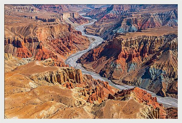 Upper Mustang Landscape From Above
