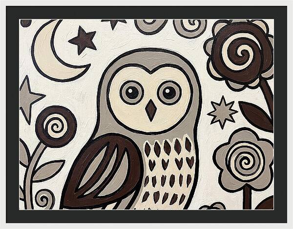 Ural Owl Folk Art