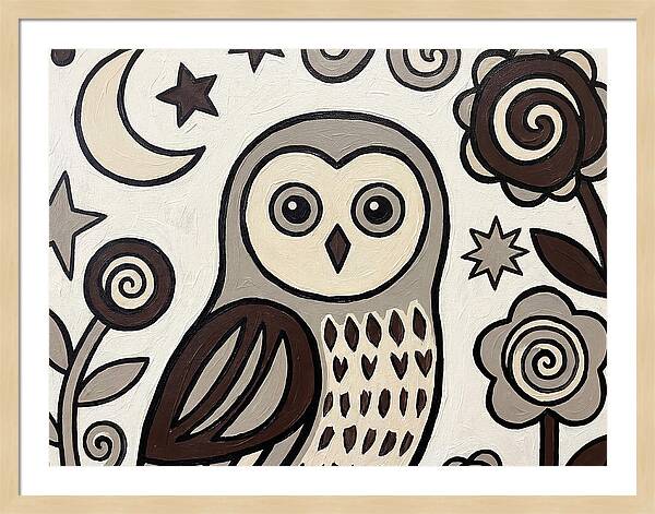 Ural Owl Folk Art