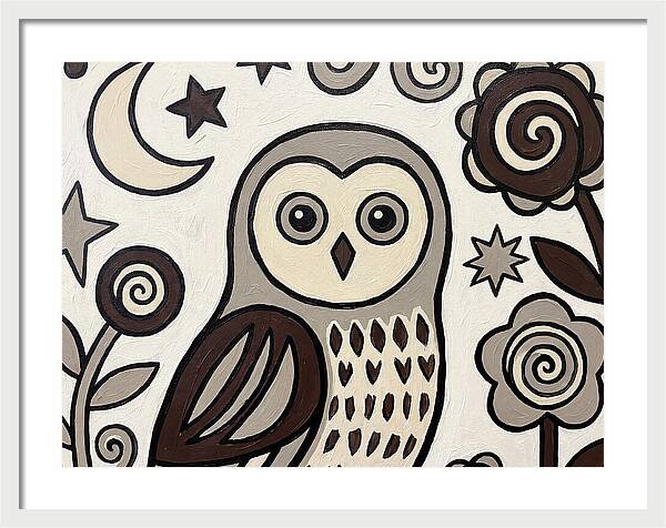 Ural Owl Folk Art