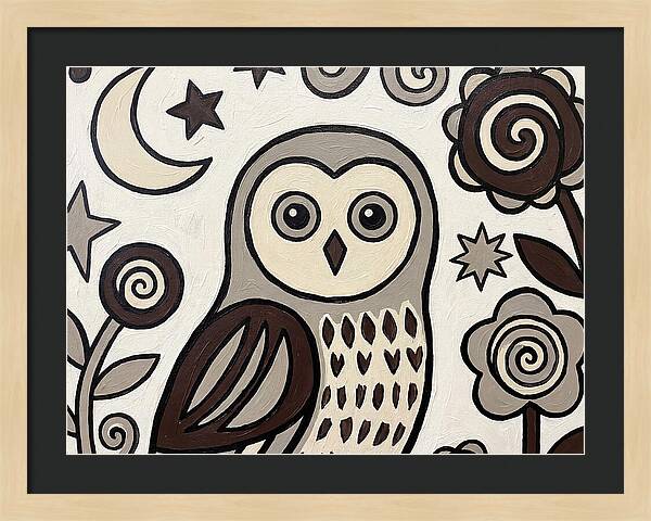 Ural Owl Folk Art