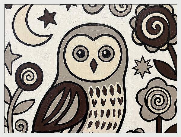 Ural Owl Folk Art