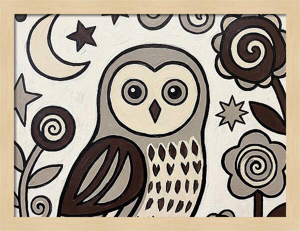 Ural Owl Folk Art