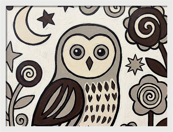 Ural Owl Folk Art