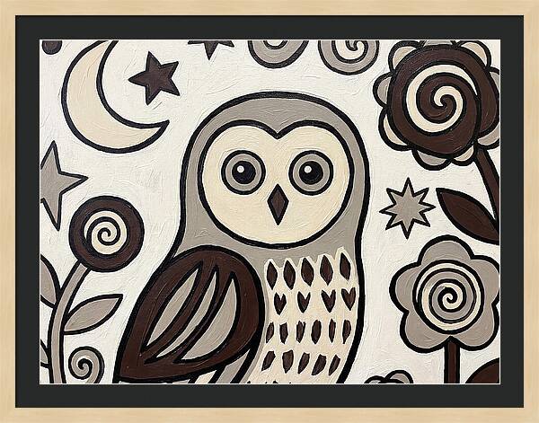 Ural Owl Folk Art