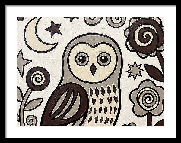 Ural Owl Folk Art