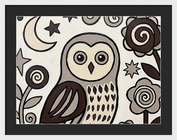 Ural Owl Folk Art