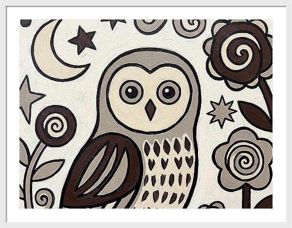 Ural Owl Folk Art