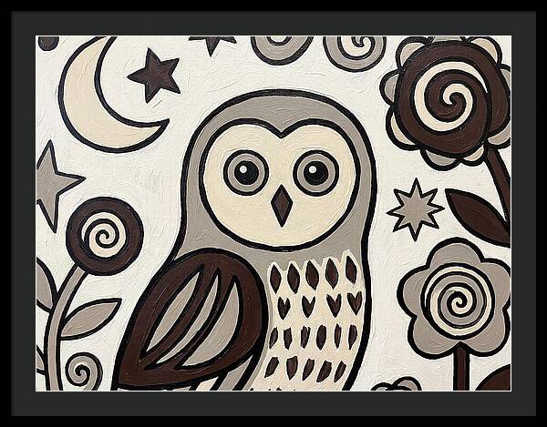 Ural Owl Folk Art