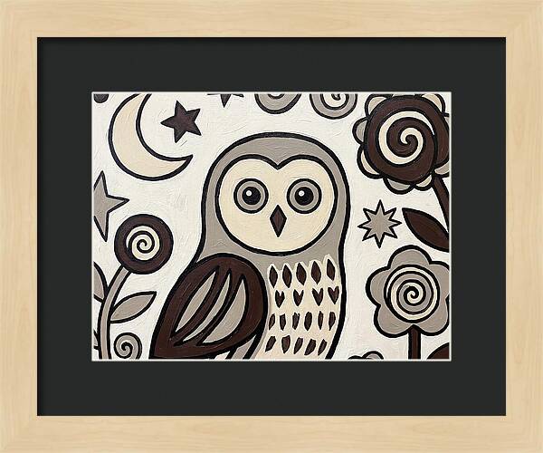 Ural Owl Folk Art