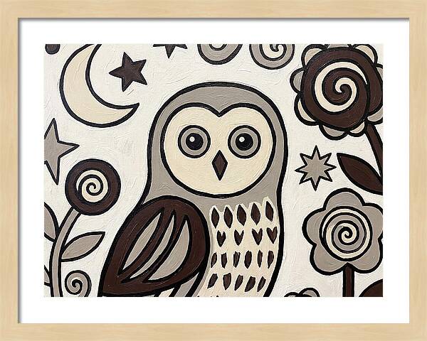 Ural Owl Folk Art