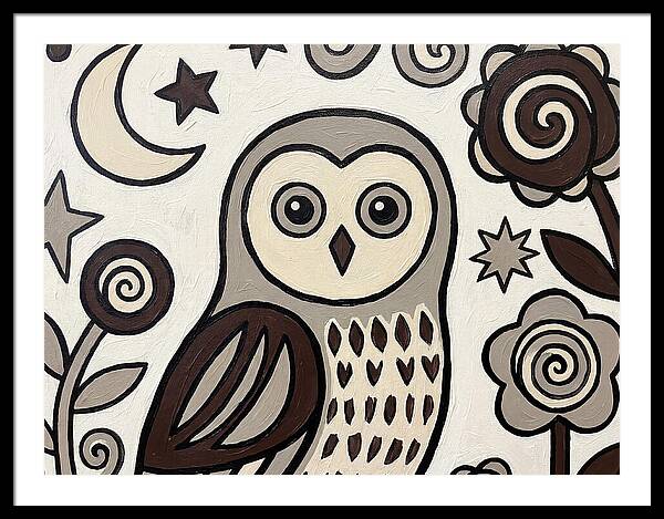 Ural Owl Folk Art