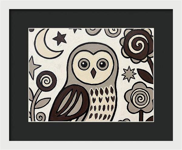 Ural Owl Folk Art