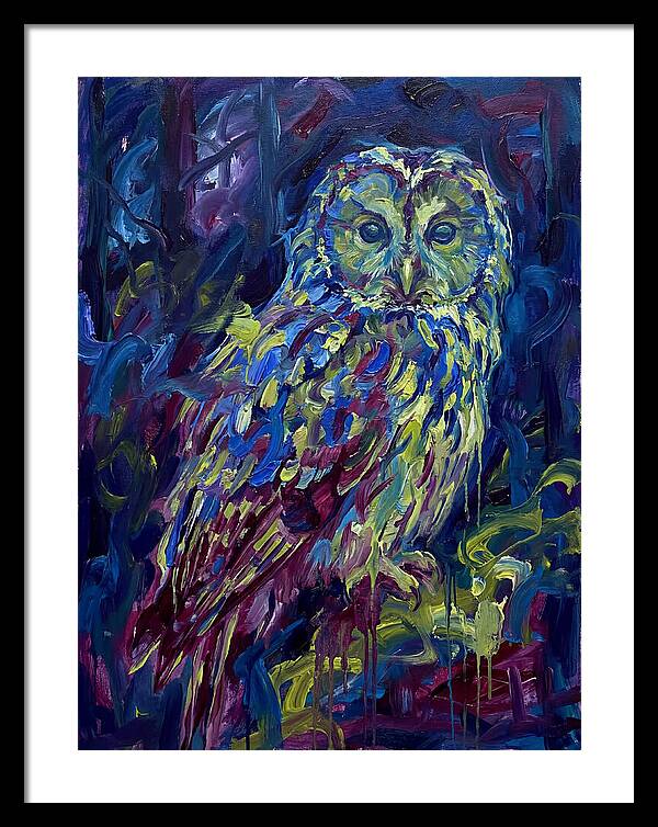 Ural Owl In Expressionist Style
