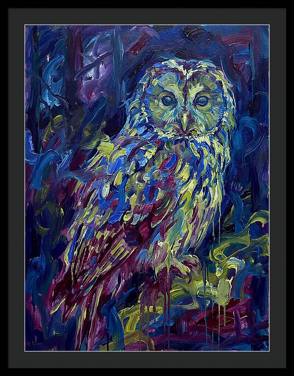Ural Owl In Expressionist Style