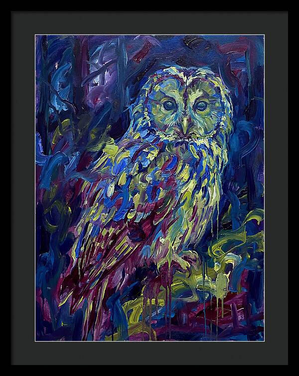 Ural Owl In Expressionist Style