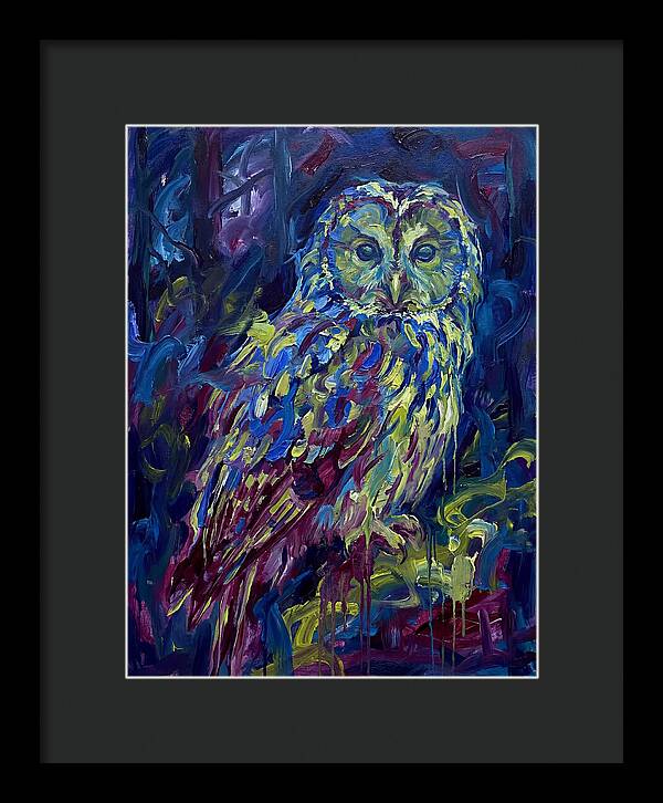 Ural Owl In Expressionist Style