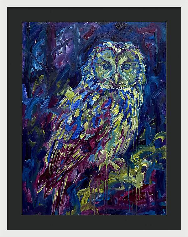 Ural Owl In Expressionist Style
