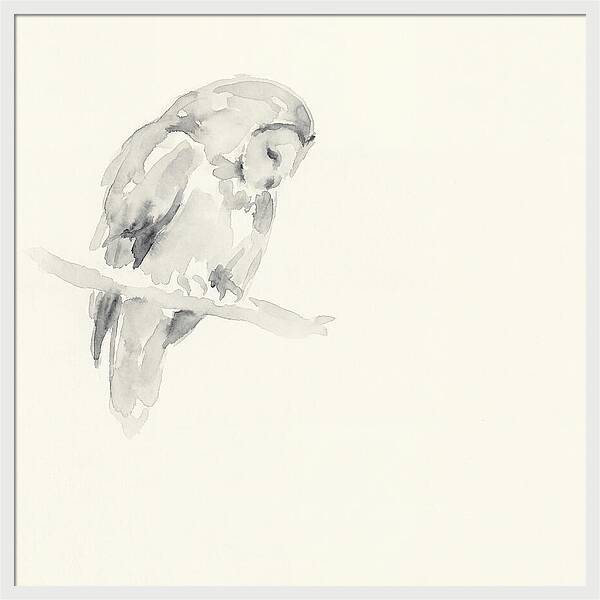 Ural Owl In Minimalist Style