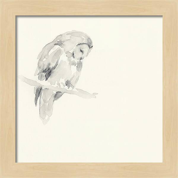 Ural Owl In Minimalist Style
