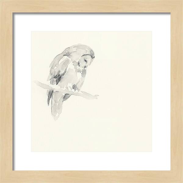 Ural Owl In Minimalist Style
