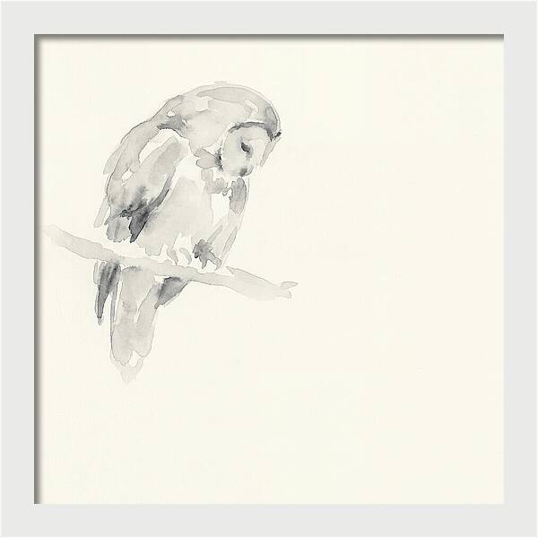 Ural Owl In Minimalist Style