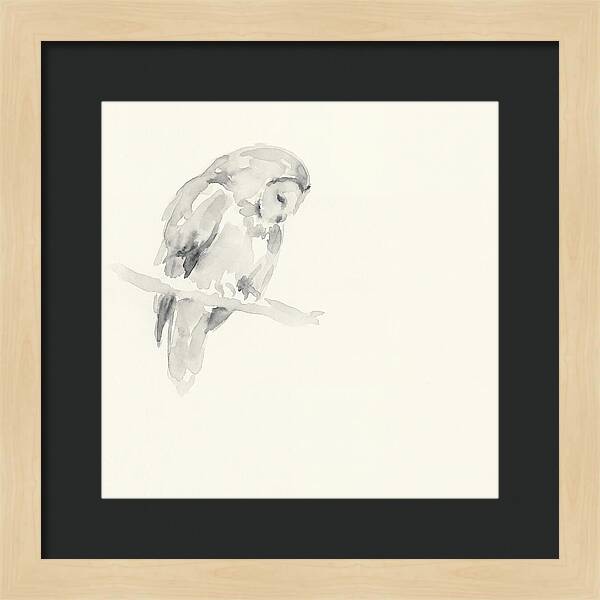 Ural Owl In Minimalist Style