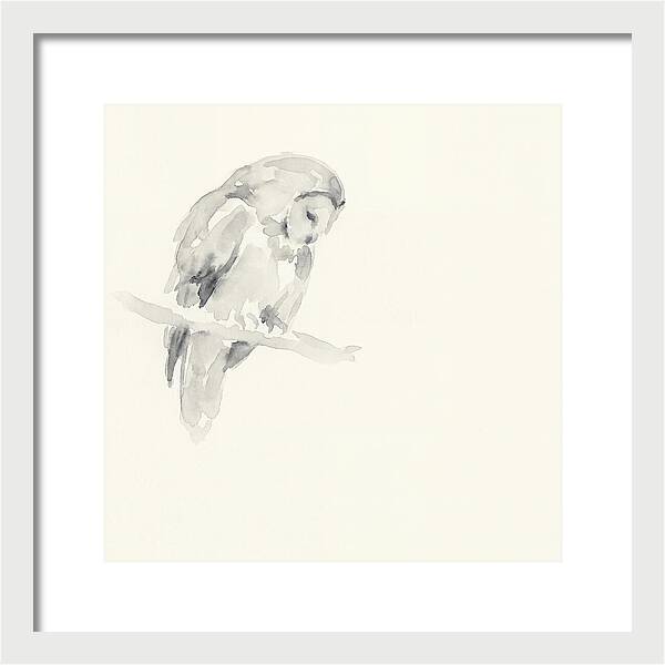 Ural Owl In Minimalist Style