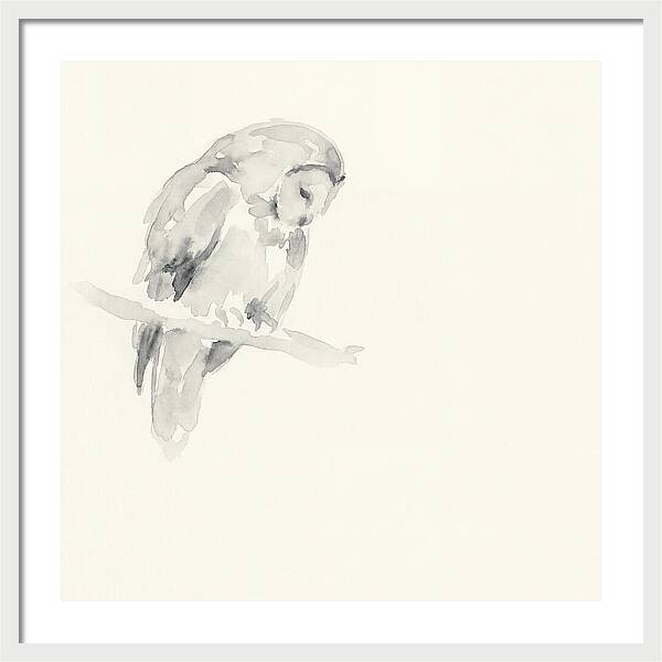 Ural Owl In Minimalist Style
