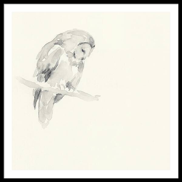 Ural Owl In Minimalist Style