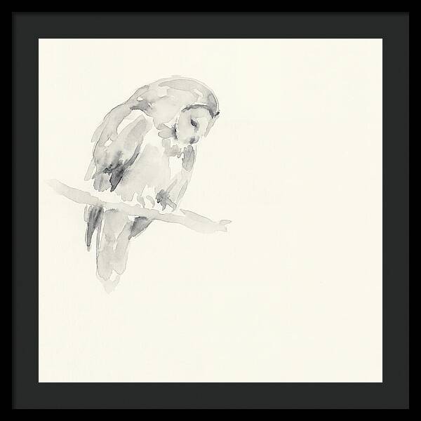 Ural Owl In Minimalist Style