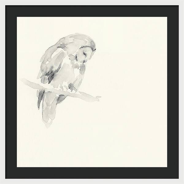 Ural Owl In Minimalist Style