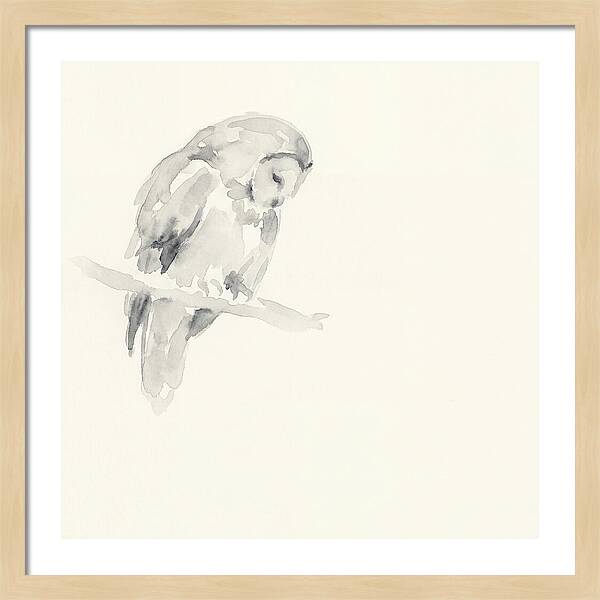 Ural Owl In Minimalist Style