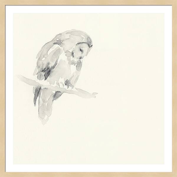 Ural Owl In Minimalist Style