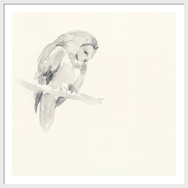 Ural Owl In Minimalist Style