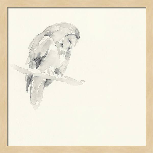 Ural Owl In Minimalist Style