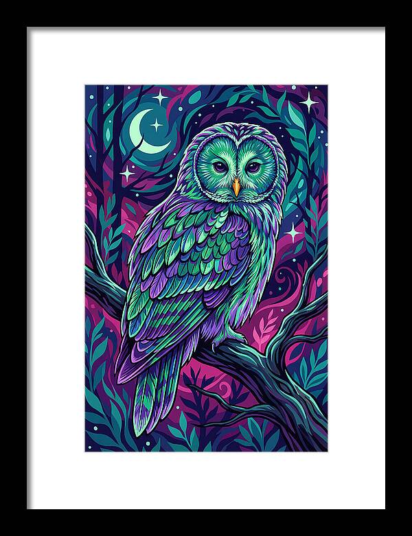 Ural Owl In Vibrant Colors