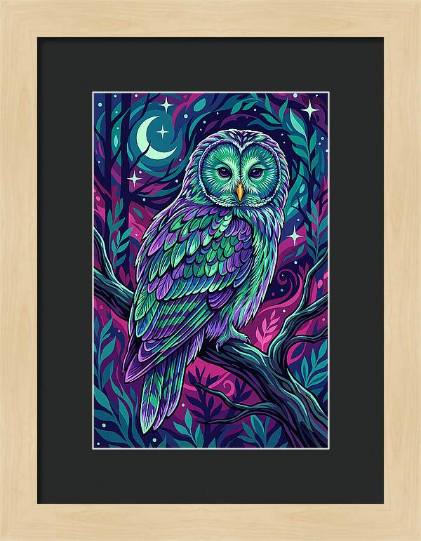 Ural Owl In Vibrant Colors