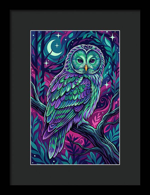 Ural Owl In Vibrant Colors