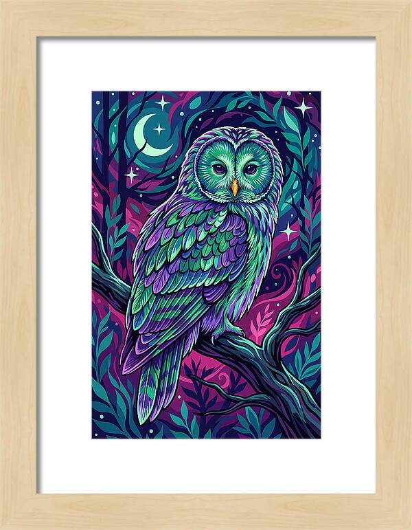 Ural Owl In Vibrant Colors