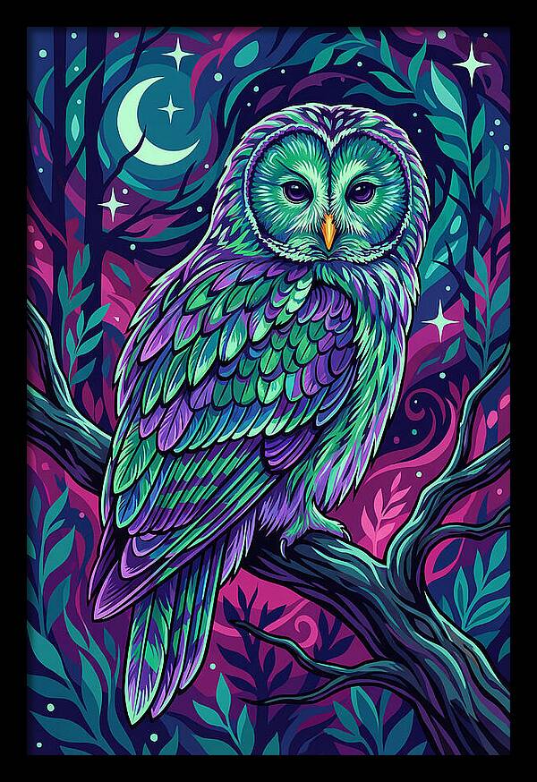 Ural Owl In Vibrant Colors