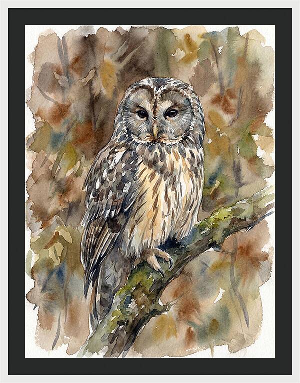 Ural Owl Perched Gracefully