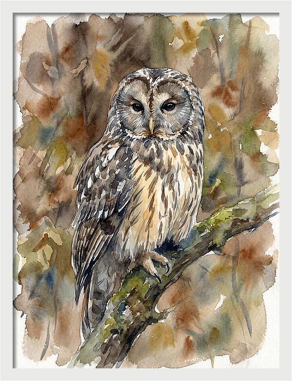Ural Owl Perched Gracefully