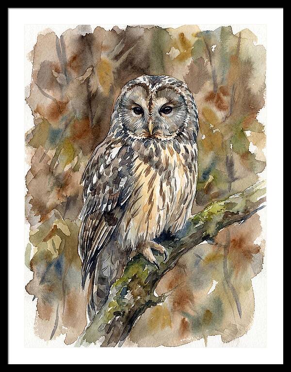 Ural Owl Perched Gracefully