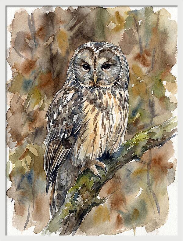 Ural Owl Perched Gracefully