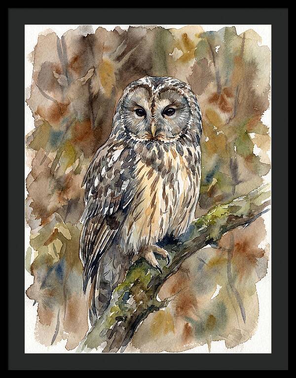 Ural Owl Perched Gracefully